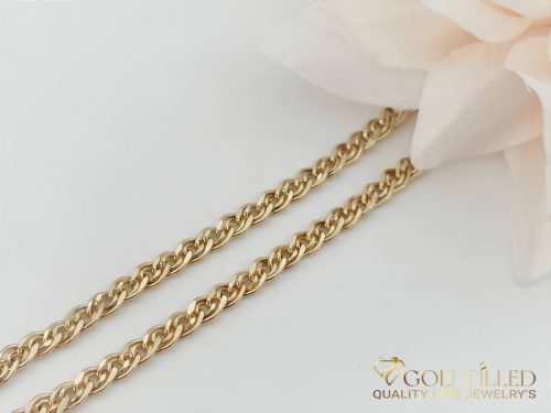 Goldfilled Bransoletka na kostkę 28cm/3,8mm kolor 18K