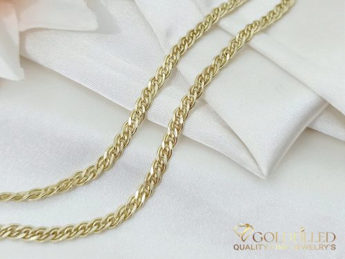 Naszyjnik Antyalergiczny Goldfilled 50cm Długi i 4mm Szeroki Kolor 14K