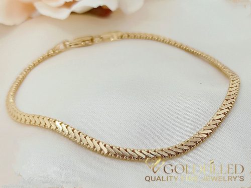 Antyalergiczna bransoletka pozłacana "Goldfilled", długość 19 cm i szerokość 3 mm, kolor 18K