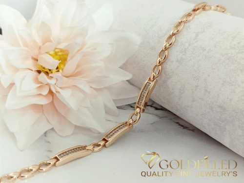 Antyalergiczna bransoletka pozłacana "Goldfilled", długość 19 cm i szerokość 6 mm, kolor 18K