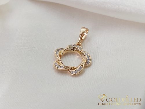 Antyalergiczny wisiorek Goldfilled 21 mm, kolor 18K