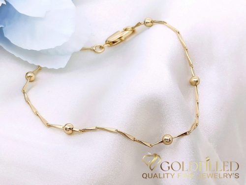 Antyalergiczna bransoletka pozłacana "Goldfilled", długość 19 cm i szerokość 1-3 mm, kolor 18K