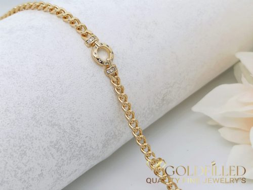 Antyalergiczna bransoletka pozłacana "Goldfilled", długość 18,5 cm i szerokość 5-8 mm, kolor 18K