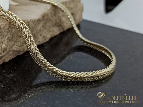 Antyalergiczna bransoletka pozłacana "Goldfilled", długość 19 cm i szerokość 5,5 mm, kolor 14K