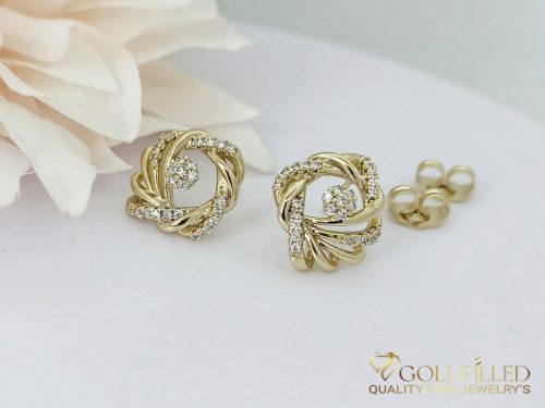 Goldfilled Antyalergiczne kolczyki 13mm kolor 14K	