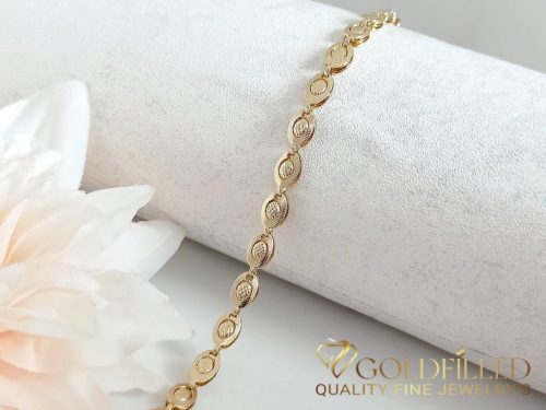 Antyalergiczna bransoletka pozłacana "Goldfilled", długość 17 cm i szerokość 5,5 mm, kolor 14K