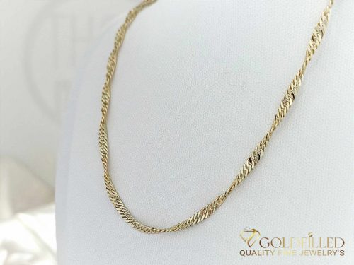 Naszyjnik Antyalergiczny Goldfilled 50cm Długi i 3mm Szeroki Kolor 14K