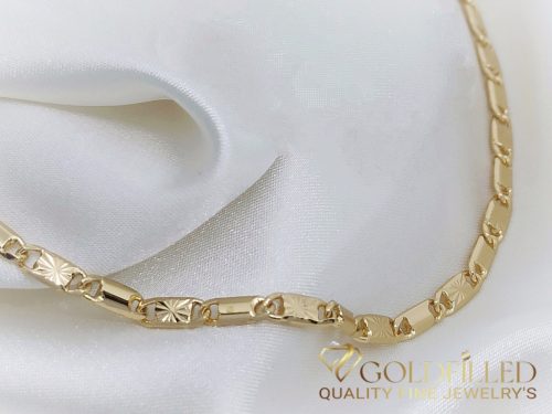 Antyalergiczna bransoletka pozłacana "Goldfilled", długość 19 cm i szerokość 3,6 mm, kolor 18K